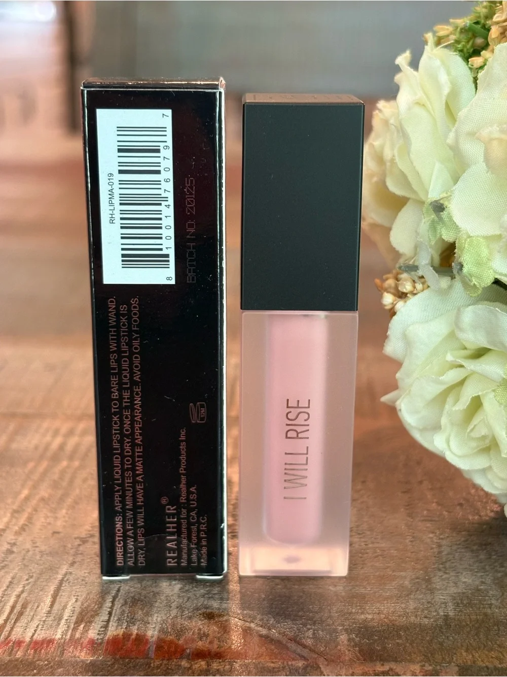 New REALHER Matte LIQUID LIPSTICK in I WILL RISE {Fair Nude}